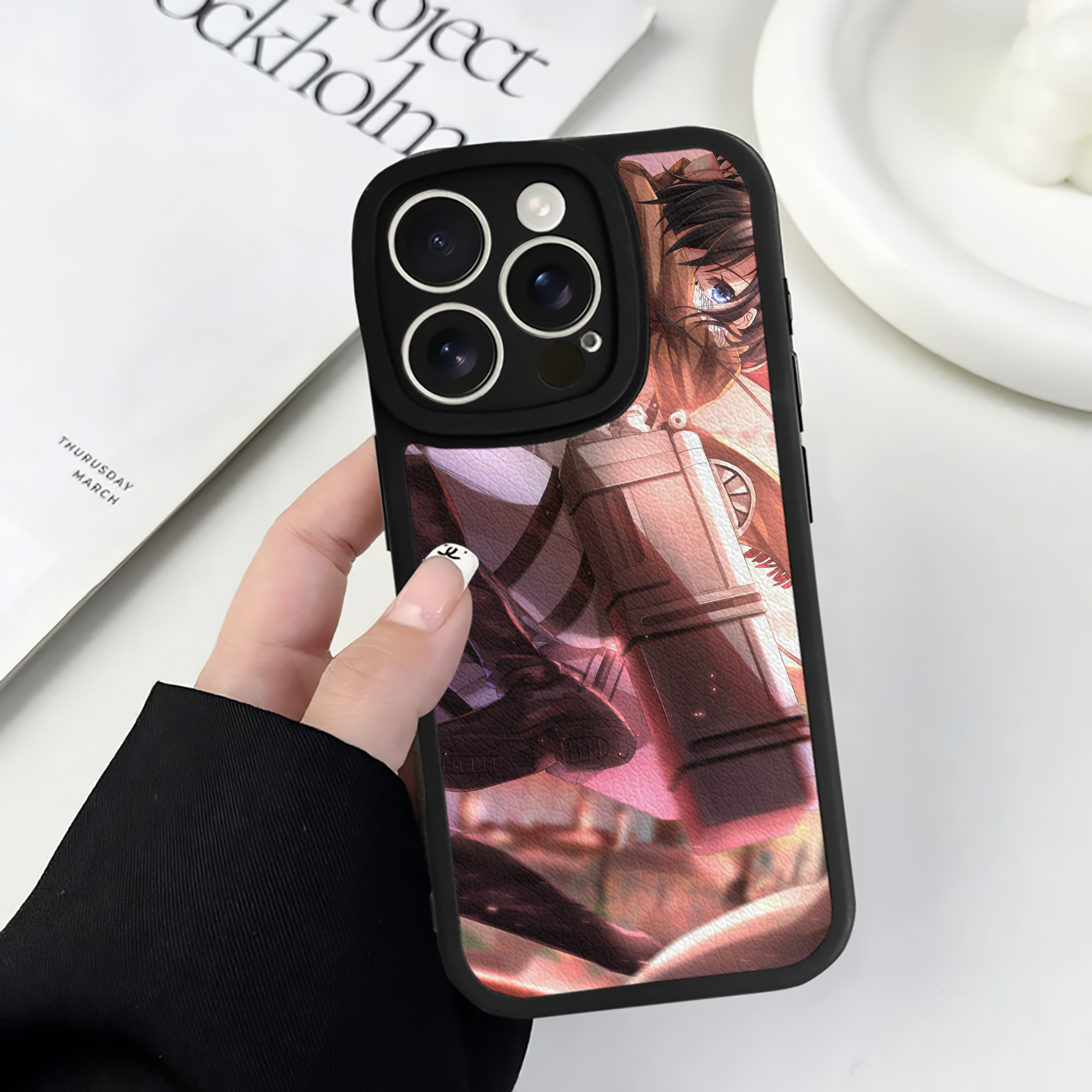 （画像用） 進撃の巨人 Attack on Titan 【iPhone 16シリーズ対応】シリコンスマホケース（レザー調） 材質：シリコン